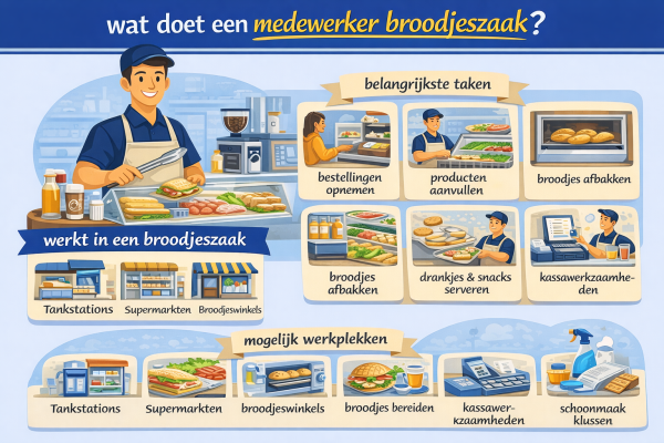 Wat doet een medewerker broodjeszaak
